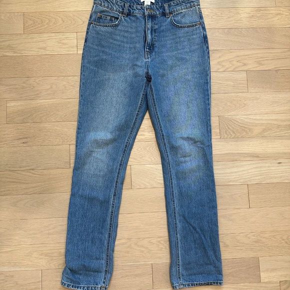 H&M MOM JEANS - 100% cotton - LEVIS LOOK/FEEL. AMAZING QUALITY - Picture 1 of 10